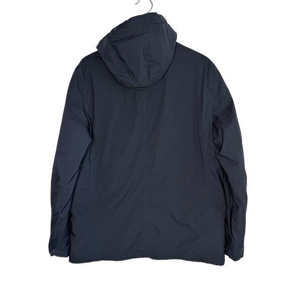 Massimo Dutti Long Sleeve Zip Up Hooded Down Jacket Navy Blue Men's Size Medium - Picture 5 of 10